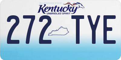 KY license plate 272TYE