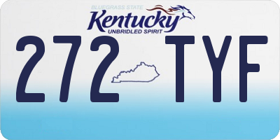 KY license plate 272TYF