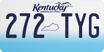 KY license plate 272TYG