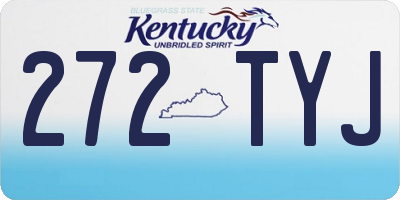 KY license plate 272TYJ