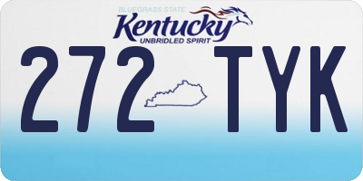 KY license plate 272TYK