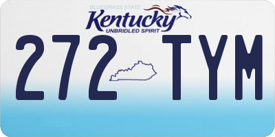 KY license plate 272TYM