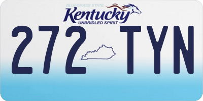 KY license plate 272TYN