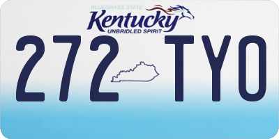 KY license plate 272TYO