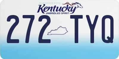 KY license plate 272TYQ