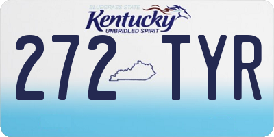 KY license plate 272TYR