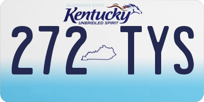 KY license plate 272TYS