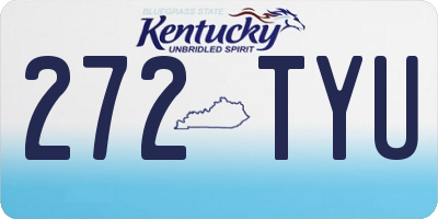 KY license plate 272TYU