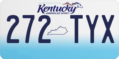 KY license plate 272TYX