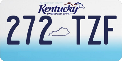 KY license plate 272TZF
