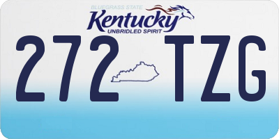 KY license plate 272TZG