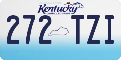 KY license plate 272TZI