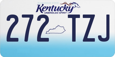 KY license plate 272TZJ