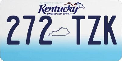 KY license plate 272TZK