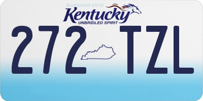KY license plate 272TZL