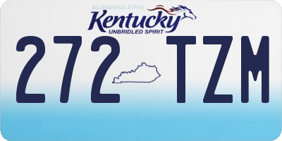 KY license plate 272TZM