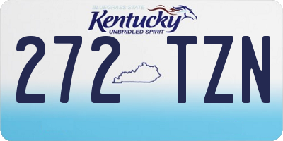 KY license plate 272TZN