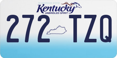 KY license plate 272TZQ