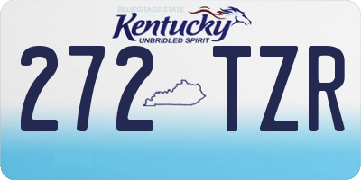 KY license plate 272TZR
