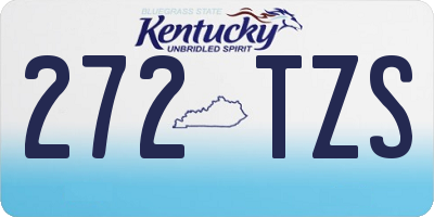 KY license plate 272TZS