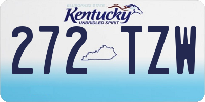 KY license plate 272TZW