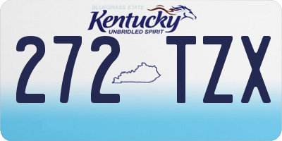 KY license plate 272TZX