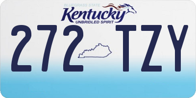 KY license plate 272TZY