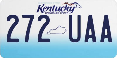 KY license plate 272UAA