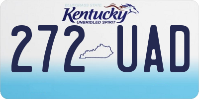 KY license plate 272UAD