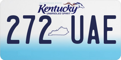 KY license plate 272UAE