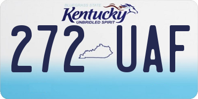 KY license plate 272UAF