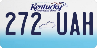 KY license plate 272UAH