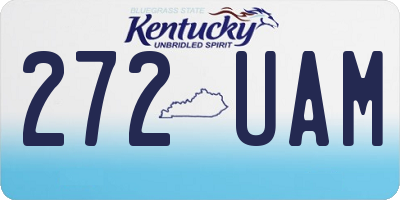 KY license plate 272UAM
