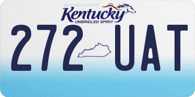 KY license plate 272UAT