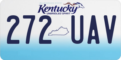 KY license plate 272UAV