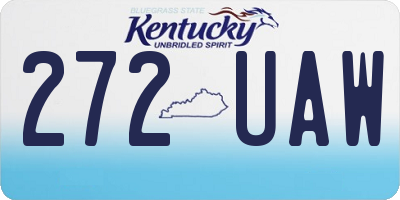 KY license plate 272UAW
