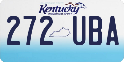 KY license plate 272UBA