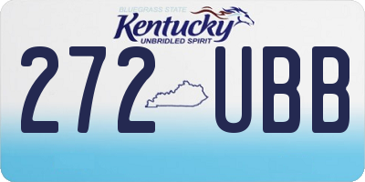 KY license plate 272UBB