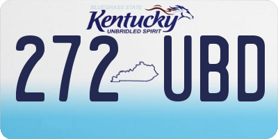 KY license plate 272UBD