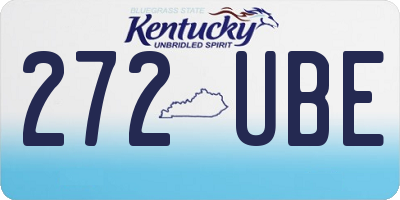 KY license plate 272UBE