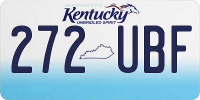 KY license plate 272UBF
