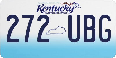 KY license plate 272UBG