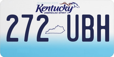 KY license plate 272UBH