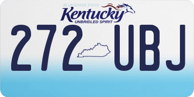 KY license plate 272UBJ