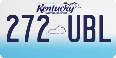 KY license plate 272UBL