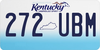 KY license plate 272UBM