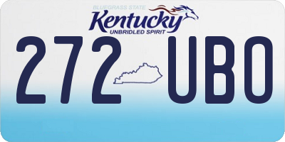 KY license plate 272UBO