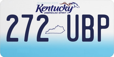 KY license plate 272UBP