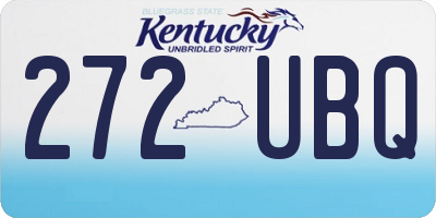 KY license plate 272UBQ