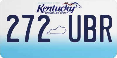 KY license plate 272UBR